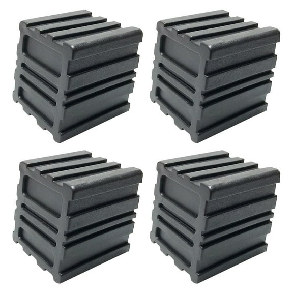 4Pcs 38X38Mm Fitness Equipment Square End Cap Rubber Gym Floor Protectors