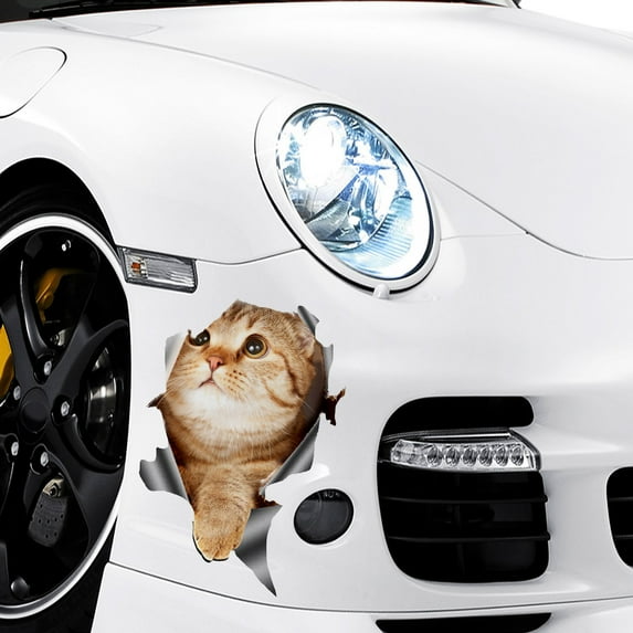 (4Pcs) 3D Cat Car Stickers Decal / Sticker for Window, Truck, Car, Laptop or iPad