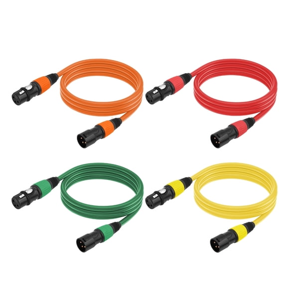 4Pcs 3Pin Cable Microphone Cables 3Pin Male to Female 3Pin Connector Cable