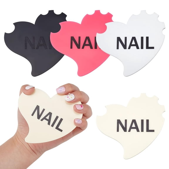 4Pcs 4 Colors Acrylic Nail Display Board Mixed Color 9.6x9.9x0.3cm 1pc/color diy