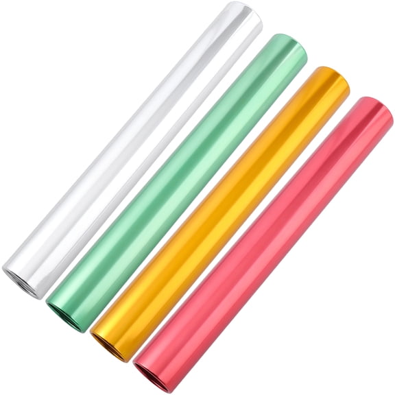 4Pcs 4 Colors Aluminum Alloy Relay Batons Race Equipments for Running Race Team Round Tube Mixed Color 300x38mm 1pc/color DIY