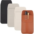 thumbnail image 1 of 4Pcs 4 Colors Imitation Leather Pen Sleeve Pouch Fountain Pen Protective Cover Multiple Pen Holder Rectangle Mixed Color 162x81~83x5mm 1pc/color, 1 of 6