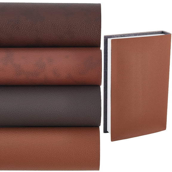 4Pcs 4 Colors PU Leather Fabirc Repair Patch Rectangle without Adhesive Backing Mixed Color 420x350x0.6mm 1pc/color