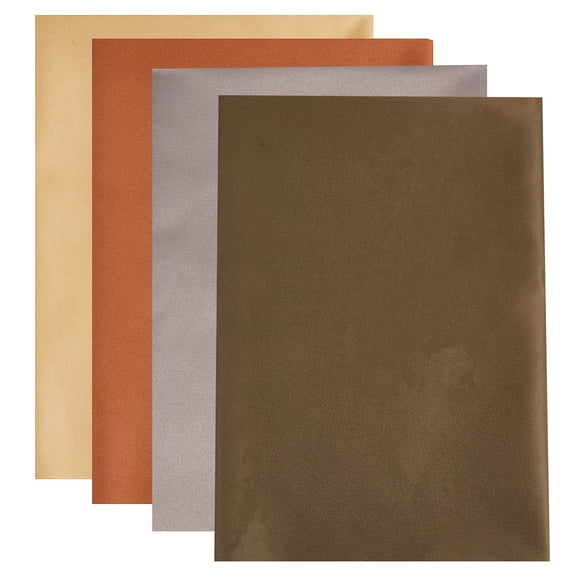 4Pcs 4 Colors Suede Fabric for Garment Fabric Rectangle Mixed Color 50x45x0.02cm 1pc/color DIY