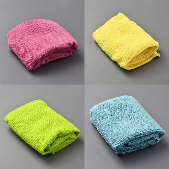 4Pcs 4 Colors Ultrafine Fiber Cleaning Cloth Square Mixed Color 300x297x1mm 1pc/color for making