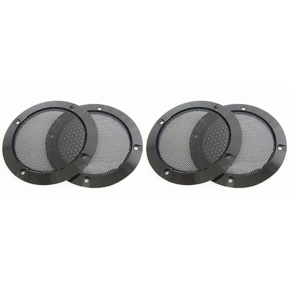 4Pcs 4 Inch Speaker Speaker Grille Speaker Replaceable Round Speaker Protection Grille