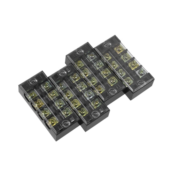 4Pcs 4 Positions Dual Rows 600V 35A Wire Barrier Block Terminal Strip TB-3504L