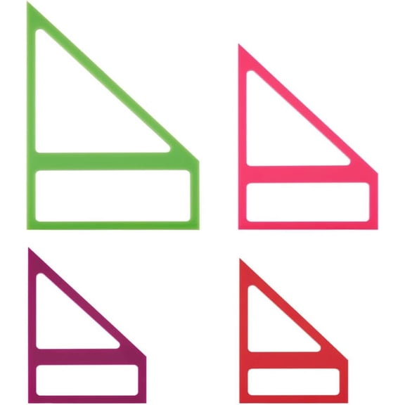 4Pcs 4 Sizes Dog Bandana Sewing Template Set 5/5.5/6/7.5 inch Long Reversible Trapezoid Template Quilting Acrylic Quilting Template Stencil for Dogs Cats Pets Bib Bandana Headscarf Making Colorful