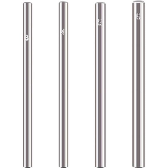 4Pcs 4 Style Metal Steel Snap Button Fastener Hand Punch Installation Tools Platinum 9.7~10x0.6~0.8cm 1pc/style Silver