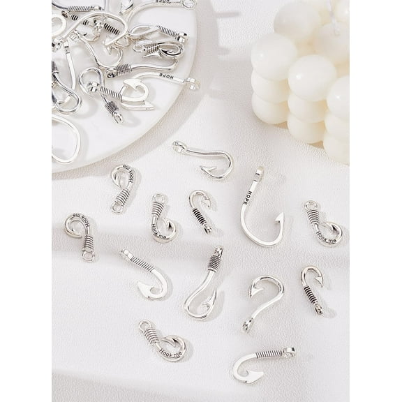 4Pcs 4 Styles 925 Sterling Silver Pendants Flat Round Charms with 925 Stamp Silver 6~12x0.6mm Hole: 2~3mm 1pc/style