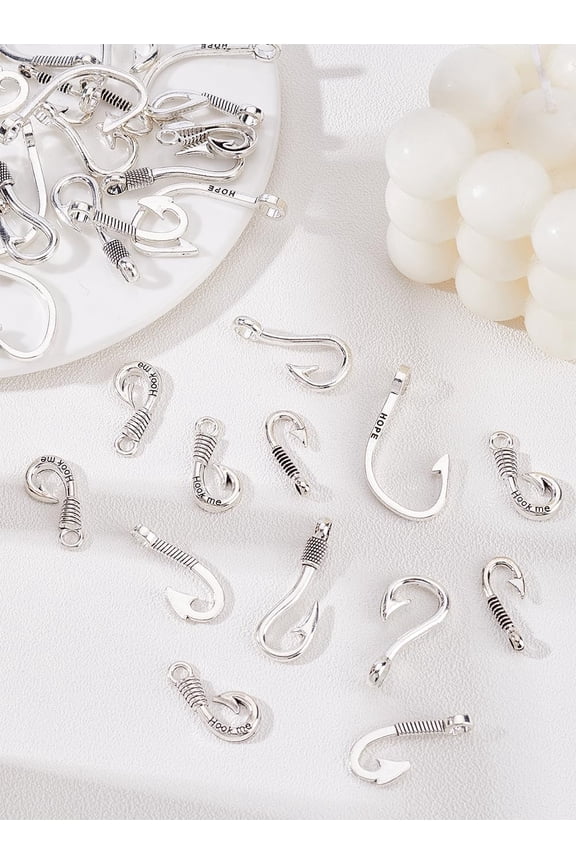 4Pcs 4 Styles 925 Sterling Silver Pendants Flat Round Charms with 925 Stamp Silver 6~12x0.6mm Hole: 2~3mm 1pc/style