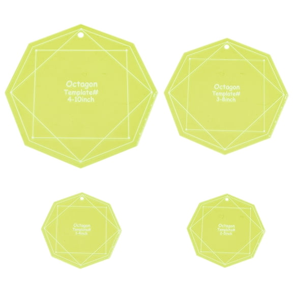 4Pcs 4 Styles Acrylic Thread Holder Card Thread Winding Boards for Stitch Octagon 100~250x100~250x3mm 1pc/style DIY