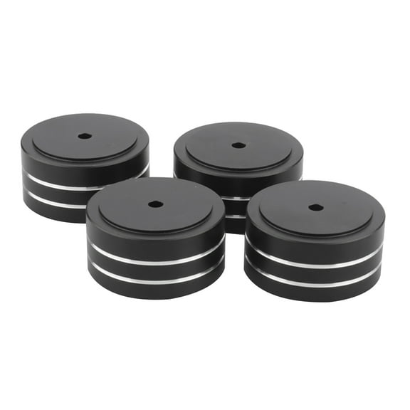 4Pcs 40X20mm Aluminum HIFI AMP Speaker Isolation Stand (Black)