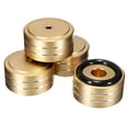 thumbnail image 1 of 4Pcs 40X20mm Aluminum HIFI AMP Speaker Isolation Stand Turntable Feet Pad (Gold), 1 of 5