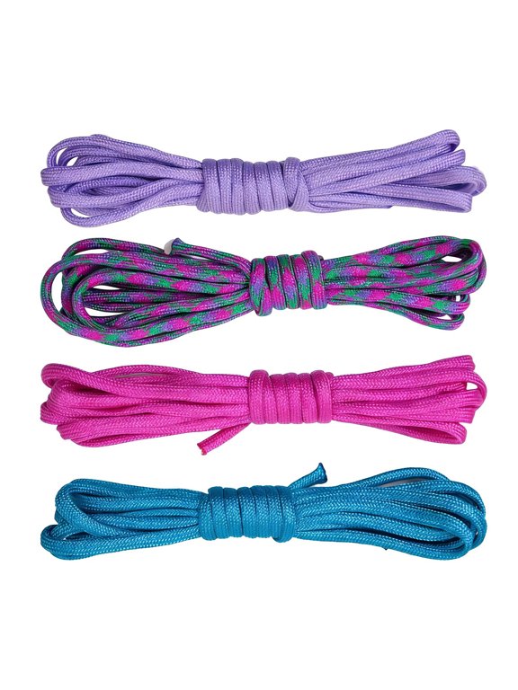 4Pcs 4mm 7 Strands Paracord String Colorful Polyester Paracord Rope for Crafting Bracelets Keychain 3meter/9.84ft Each
