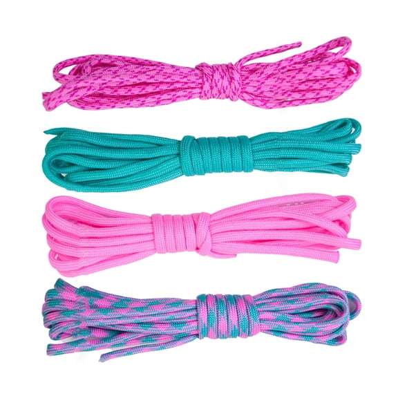 4Pcs 4mm 7 Strands Paracord String Wear Resistant Heavy Duty Polyester Paracord Rope for Braiding 3meter/9.84ft Each