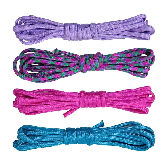 4Pcs 4mm 7 Strands Paracord String Wear Resistant Heavy Duty Polyester Paracord Rope for Braiding 3meter/9.84ft Each