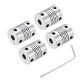 thumbnail image 1 of 4Pcs 4mm to 6mm Aluminum Alloy Shaft Coupling L25xD19 Flexible Coupler Beam Stepper Motor Joint Connector Silver, 1 of 6