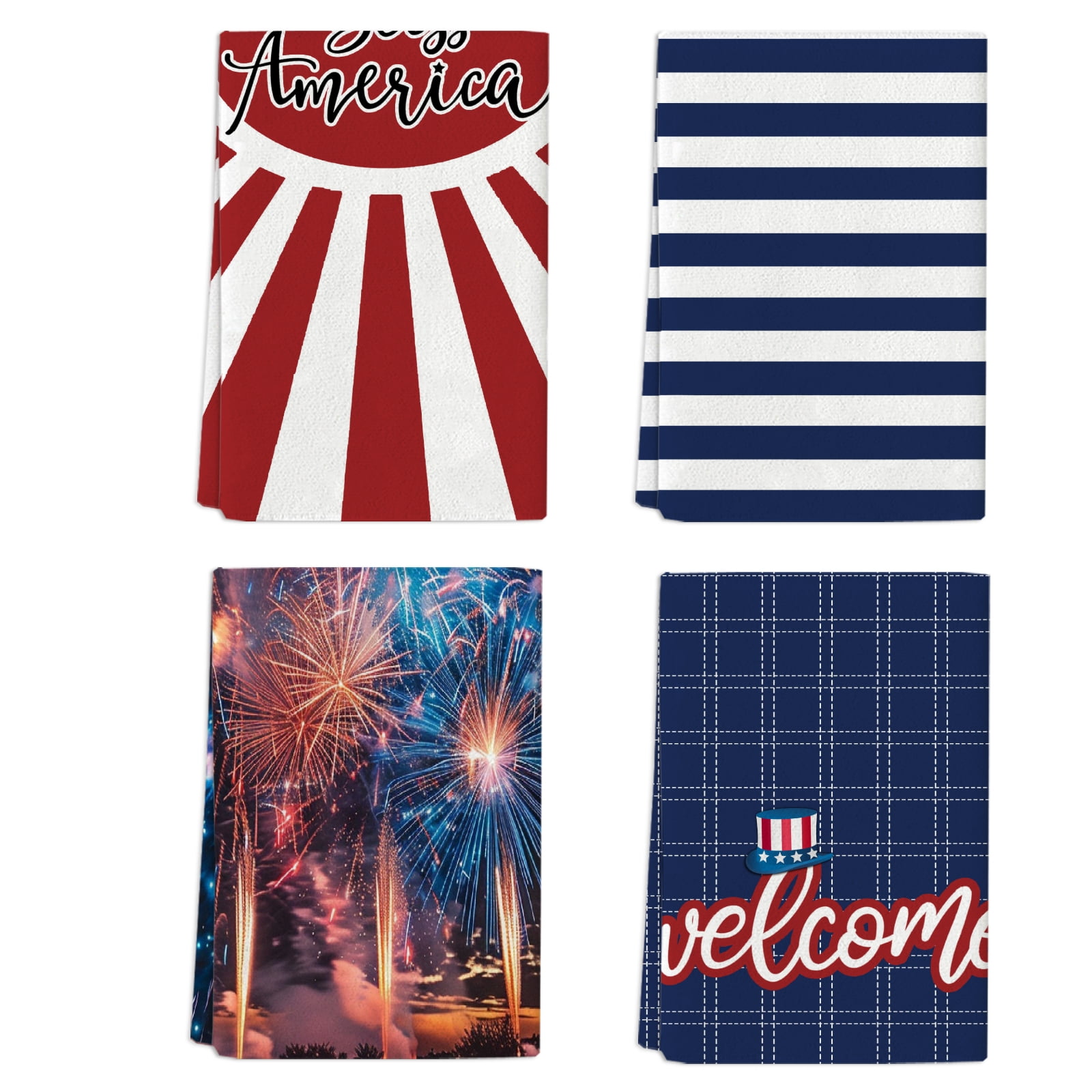 4th of july bathroom hand towels sale