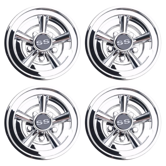 4Pcs 5 Spokes Hub Cap Protector Rims 8inch Golf Cart Wheel Covers Hub Caps Replacement Hubcaps Easy Installation
