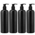 thumbnail image 1 of Eease 4Pcs 500ml Press Pump Bottle Emulsion Bottle Travel Subpackaing Bottle Refillable Bottle (Black Bottle and Black Pump), 1 of 4