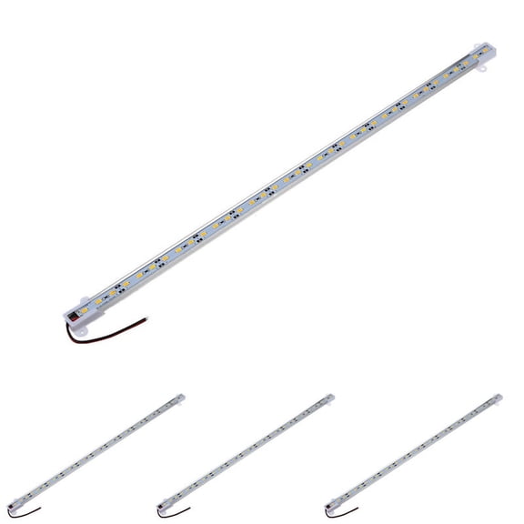 4Pcs 50CM 5630 SMD 36 LED Warm White Aluminium Rigid Strip Bar Light Lamp,4 x 50cm 5630 LED Strip Light,Warm White