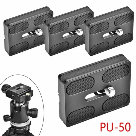 4Pcs-50Mm Quick Release Plate Tripod Gimbal Base For Canon Nikon Sony Fuji Dslr