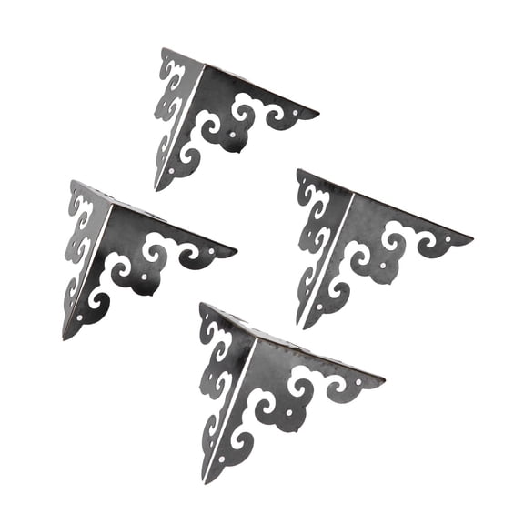 4Pcs 50mm Antique Bronze Wood Box Feet Leg Corner Protector Guard Metal Crafts Decorative Bracket for Furniture Hardware