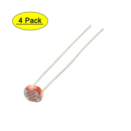 4Pcs 5537 Photoresistor LDR CDS 5mm Light-Dependent Resistor Sensor