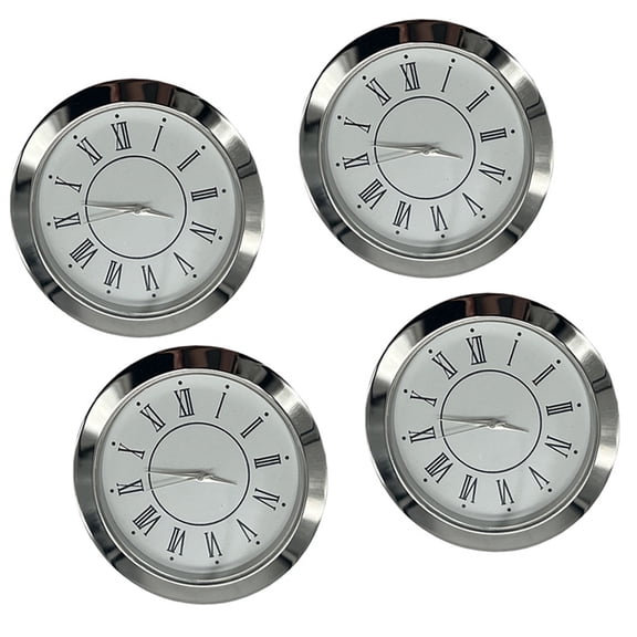 4Pcs 55mm Quartzs Clock Inserts with Arabic or Roman Numerals for Clockmakers and Collectors Craft Projects Accessories