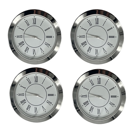 4Pcs 55mm Quartzs Clock Inserts with Arabic or Roman Numerals for Clockmakers and Collectors Craft Projects Accessories