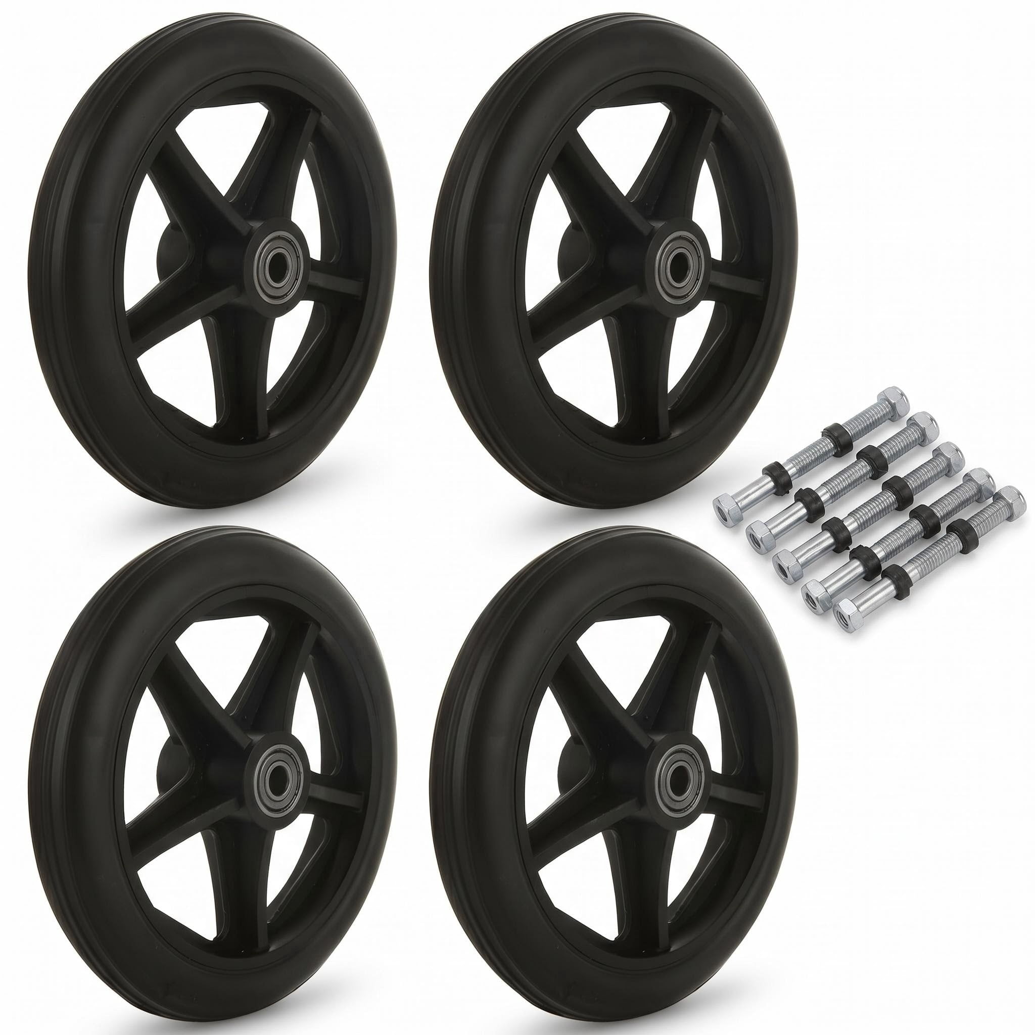 4Pcs 6 Inch Walker Wheels Replacement, Wheelchair Front Wheels with 4 ...