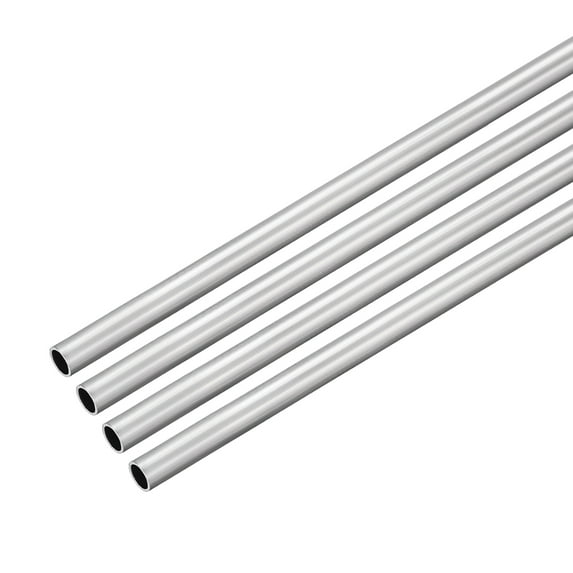 Uxcell 4Pcs 6063 Aluminum Round Tubing 1 Feet Length 0.156 Inches ID 0.195 Inches OD