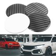 thumbnail image 1 of 4Pcs 60mm Clear Resin Carbon Fiber Pattern Wheel Center Hub Cap Sticker Decals, 1 of 8