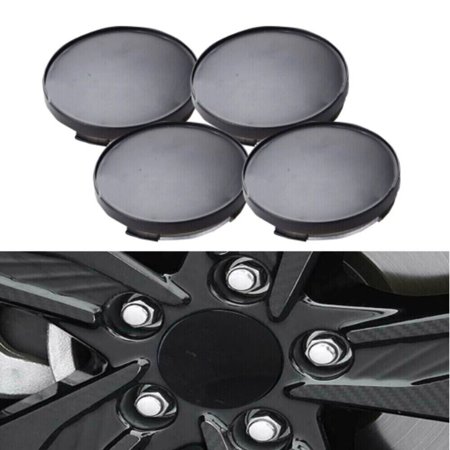 4Pcs 68mm (in 65mm) Black Plastic Car Wheel Center Hub Cap Covers Rim Hub Cap