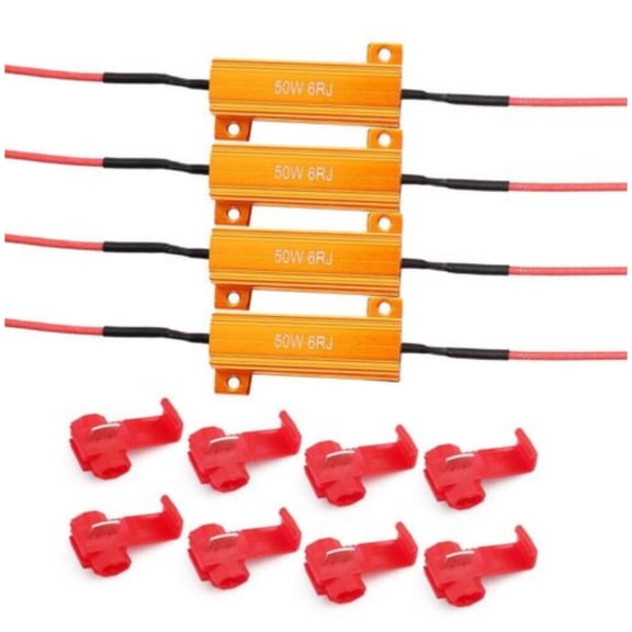 4Pcs 6RJ Load Resistors LED Decoder Fix Flash Rate Turn Signals Light Indicator