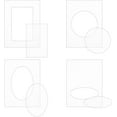 thumbnail image 1 of 4Pcs 6x4.5inch Rectangle Frame Plastic Embossing Folders Clear Acrylic Embossing Diffuser Set for DIY Card Making Scrapbooking and Other Paper Crafts 2.8 mm Thick, 1 of 8