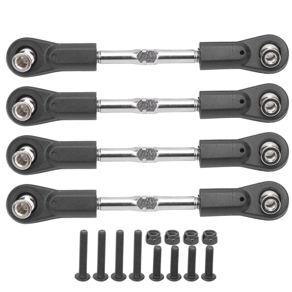4Pcs 77‑87mm Adjustable M4 Screw Steering Servo Pull Rod Linkage Tie Rod for 1/8 Car