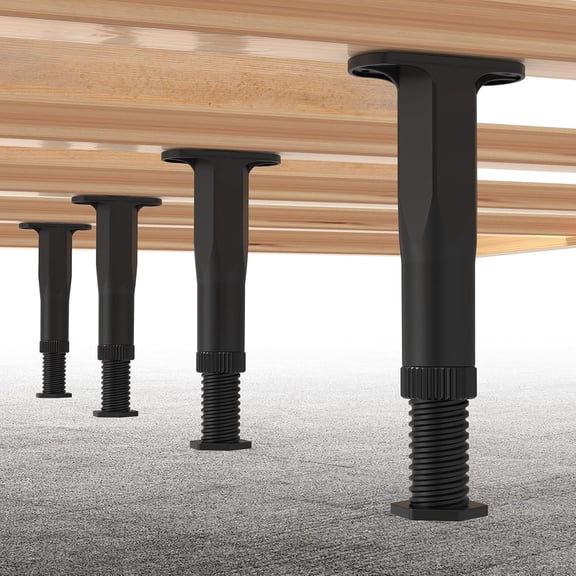 4Pcs 8.3"-14.5" Adjustable Bed Frame Support Legs, Center Slat Heavy Duty Furniture Replacement Support Feet for Sofa Dresser Table