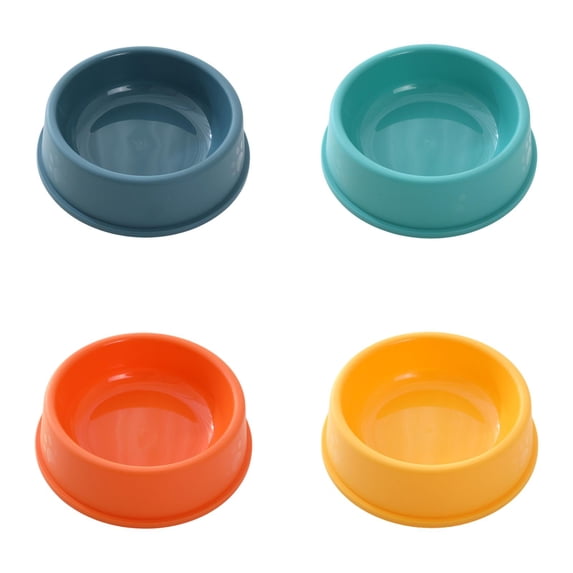 4Pcs 8.3x2.5 Inch Candy Color Dog Bowls, Lightweight Reusable Non- Puppy Food and Water Bowls, Pet Feeding Suitable Dishes for Cats and Dogs, Pet Food and Water Bowl Dish for Pets