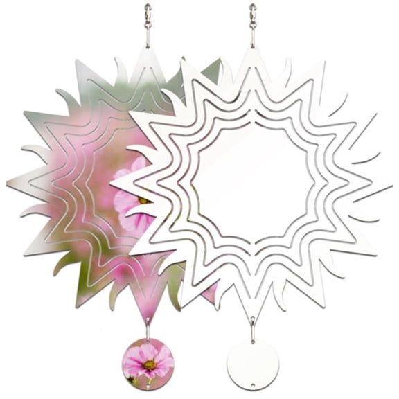 4Pcs 8 Inch Sublimation Wind Spinner Blanks 3D Wind Spinners