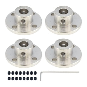 4Pcs 8mm Rigid Flange Shaft Coupling Motor Guide Shaft Coupler Connector with Set Screws & Wrench