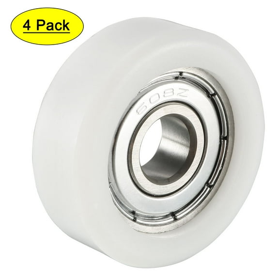 4Pcs 8x32x12mm Roller Idler Bearing Pulley Sliding Conveyor Wheel White
