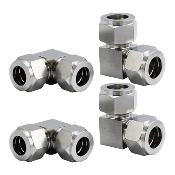 4Pcs 90 Degree Gas Line Elbow Connectors Resistant Pipe Fittings set
