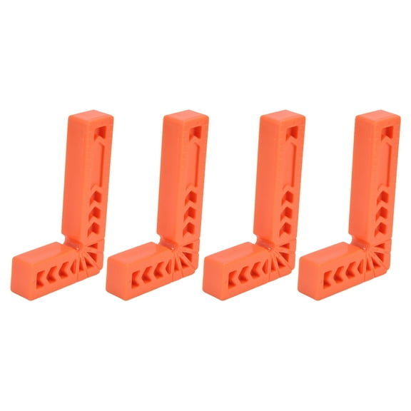 4Pcs 90 Degree Positioning Squares Carpentry Squares Woodworking Tool L Type Right Angle Clamp Tools Corner Clamping Square for Picture Frames Boxes Cabinets Drawers(4in)