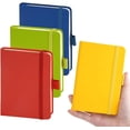 thumbnail image 1 of 4Pcs A6 Pocket Notebook, Small Hardcover Notebook with Pen Holder, 3.7”x5.7” Mini Journal Notebook, Notebook Lined Journal Notebook Notepads 160 Pages for Office, Home(Colorful), 1 of 8