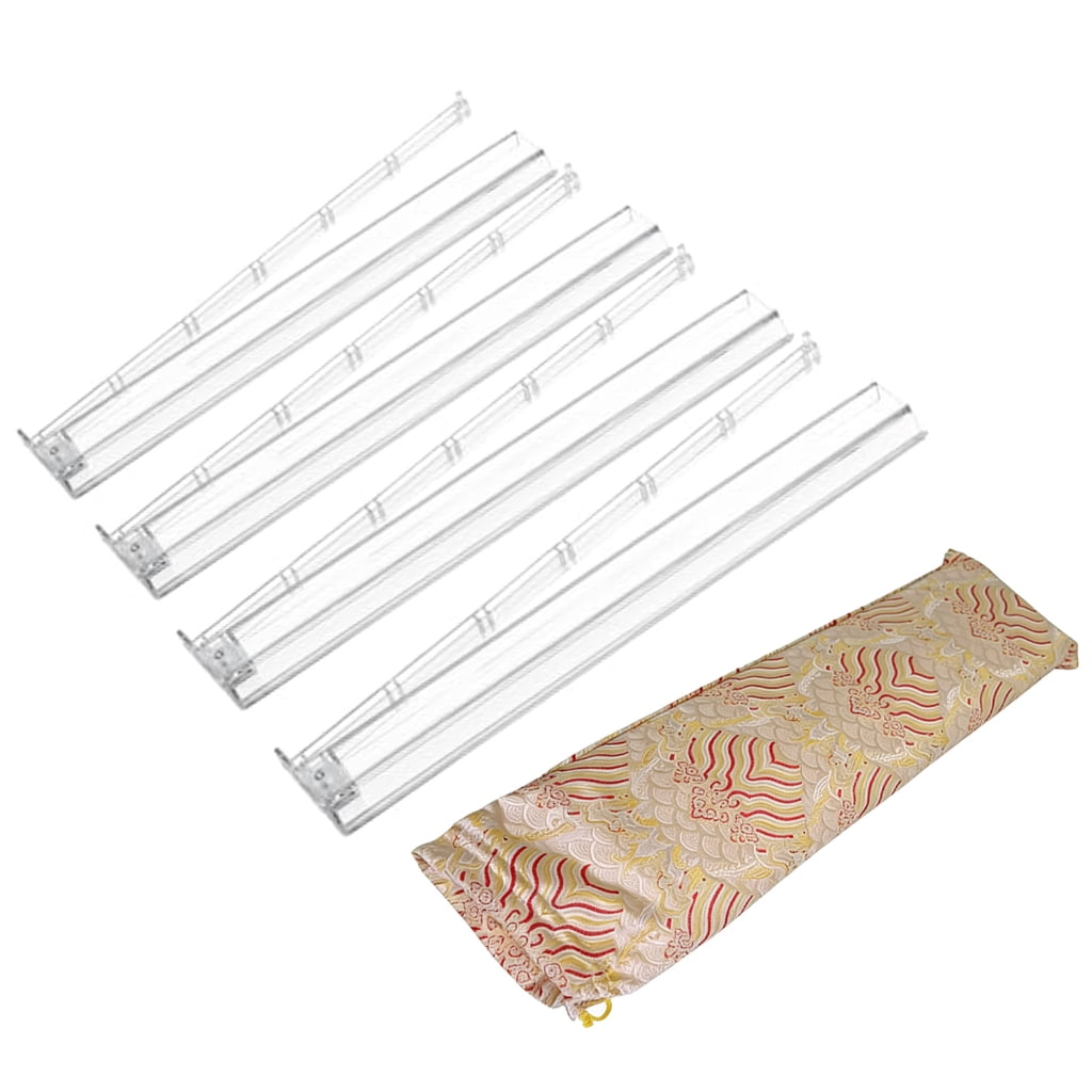 4Pcs ABS Mahjong Tiles Rack Pusher Tool Standard Size 17.7 Inch For Social Gatherings