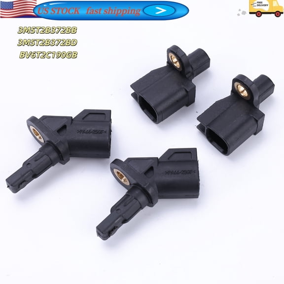 4Pcs ABS Sensors Anti-lock Brake System Wheel Speed Sensor Front Rear Wheels Compatible for Ford C-Max 2013-2018 Replace 3M5T2B372BB 3M5T2B372BD BV6T2C190GB