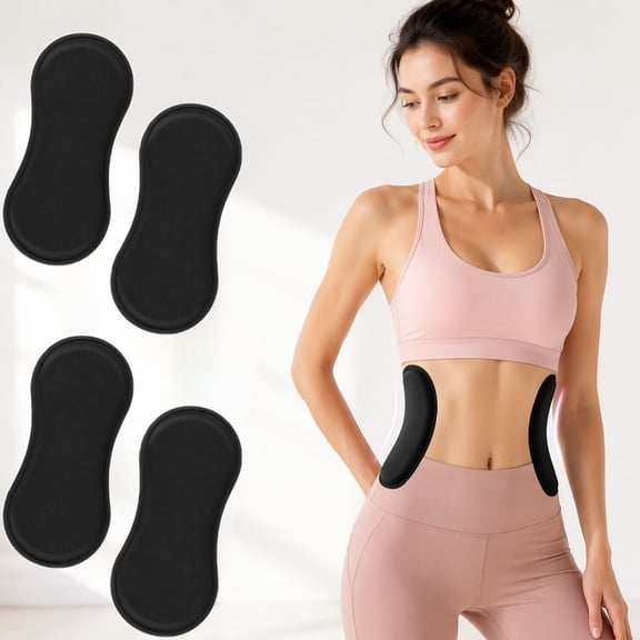 4 Pcs Abdominal Side Compression Boards, Sponge Material Lipo Foam Lateral Protectors( 11.81x5.51x0.47in, Black)