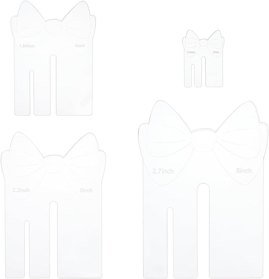 4Pcs Acrylic Bow Maker Template Bow Shape Bowknot Making Board Craft ...